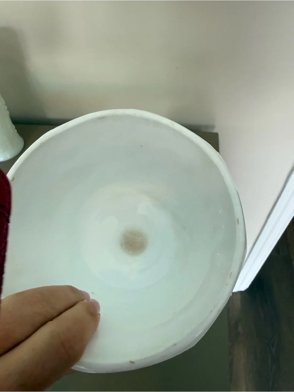 White Ceramic Pedestal Compote Bowl - Home Accents milk glass